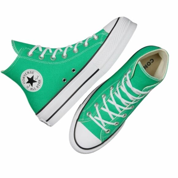Chuck Taylor All Star Lift High Top Platform By You NEW Women's 9 Green - Picture 1 of 10